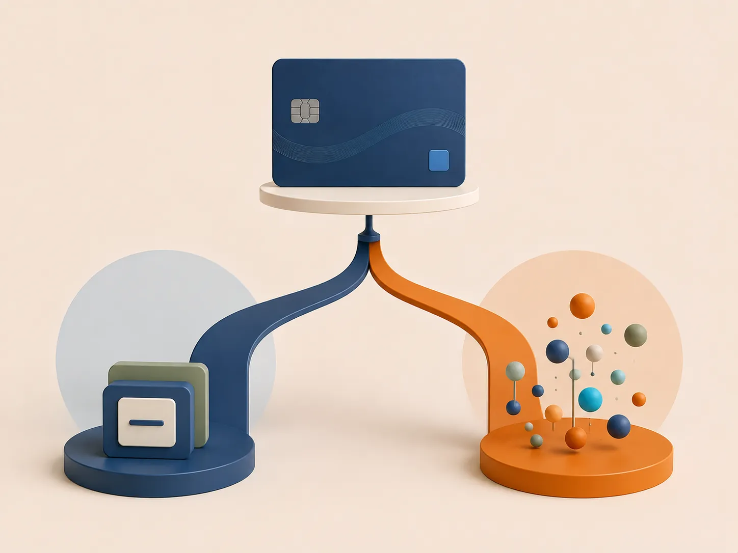 Confronto astratto tra cashback e programma punti.