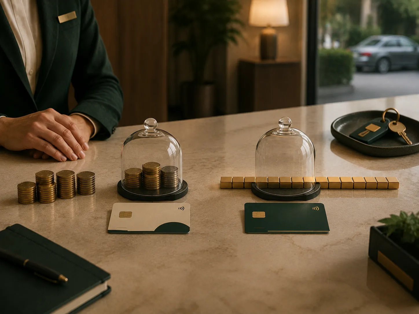 Preautorizzazione per hotel o autonoleggio: con la carta di debito può impegnare saldo disponibile, con la carta di credito può impegnare parte del plafond
