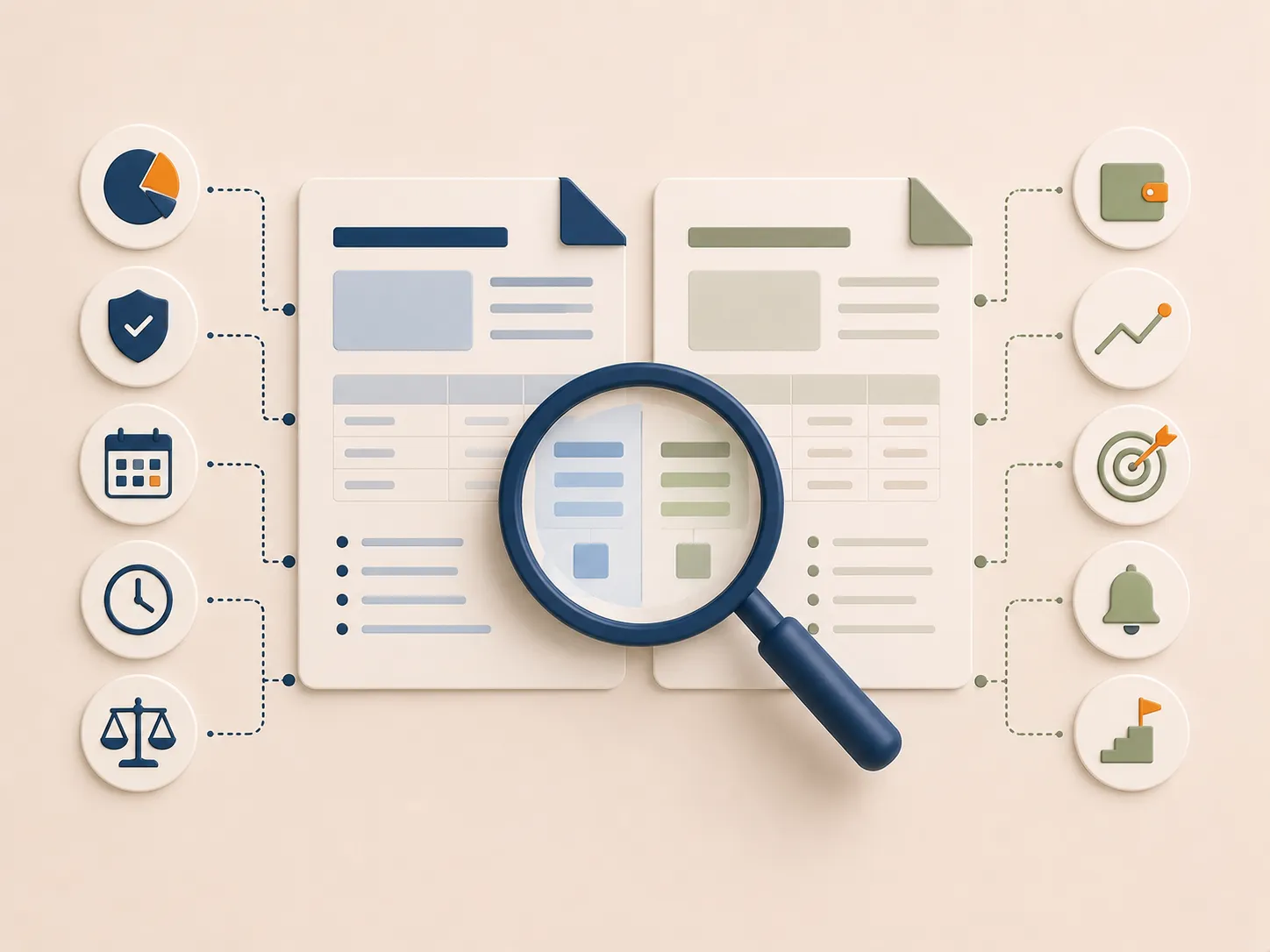 Confronto tra documenti standardizzati prima della scelta del credito.