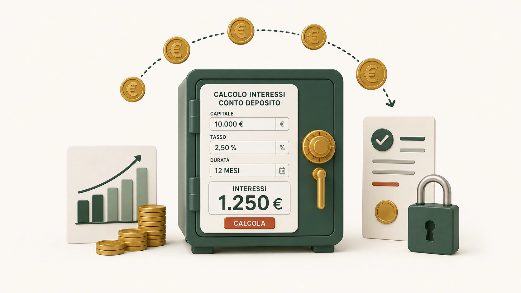 Interessi conto deposito: calcolo lordo e netto
