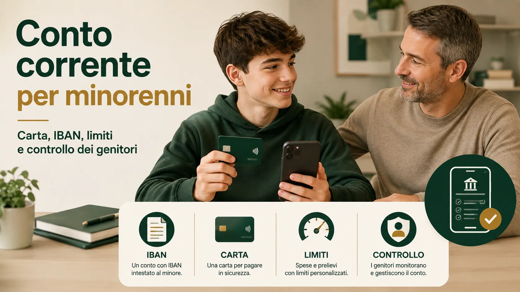 Conto per minorenni: autonomia, limiti e controllo