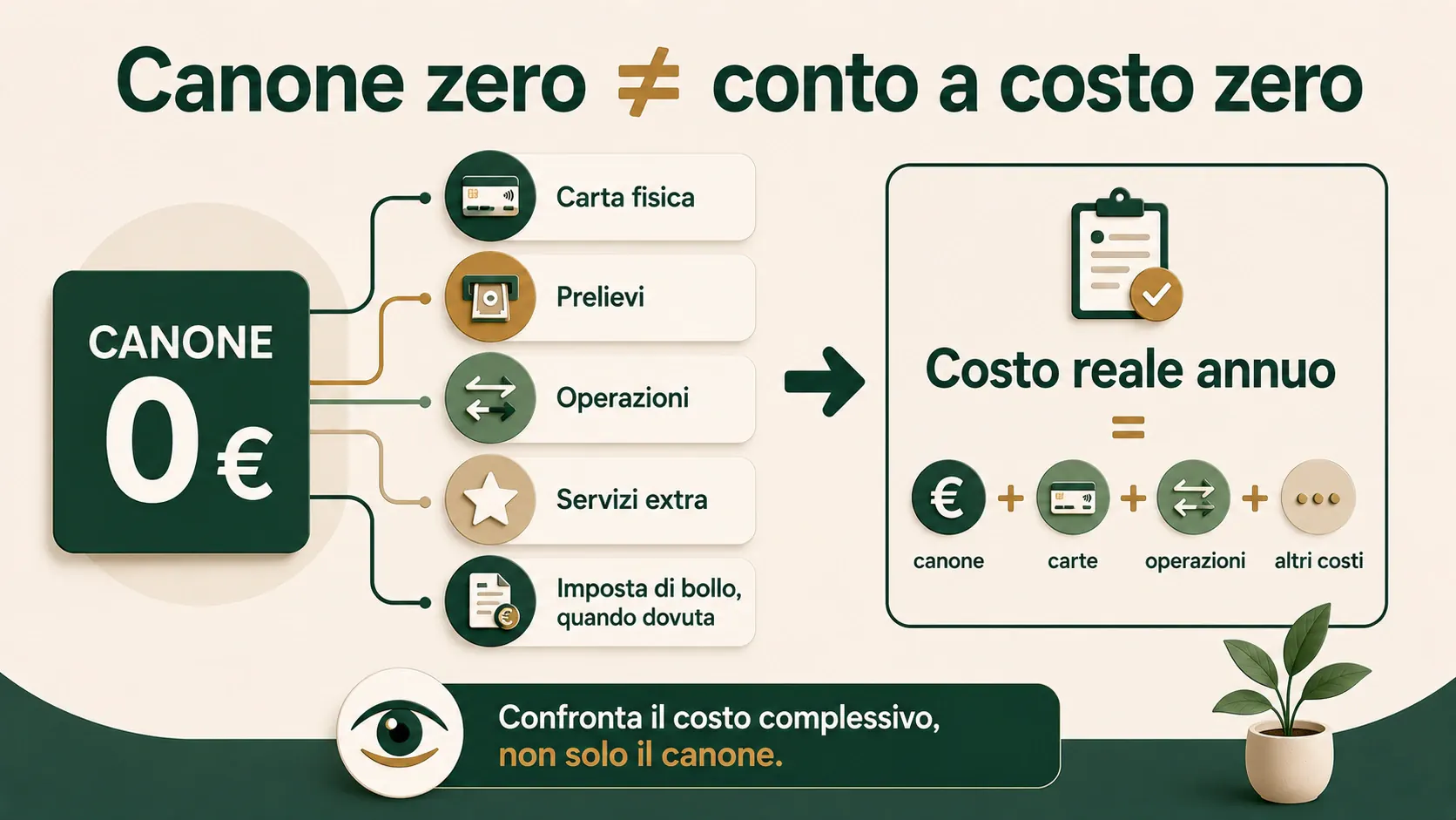 Canone zero non significa costo zero: le voci da controllare in un conto corrente