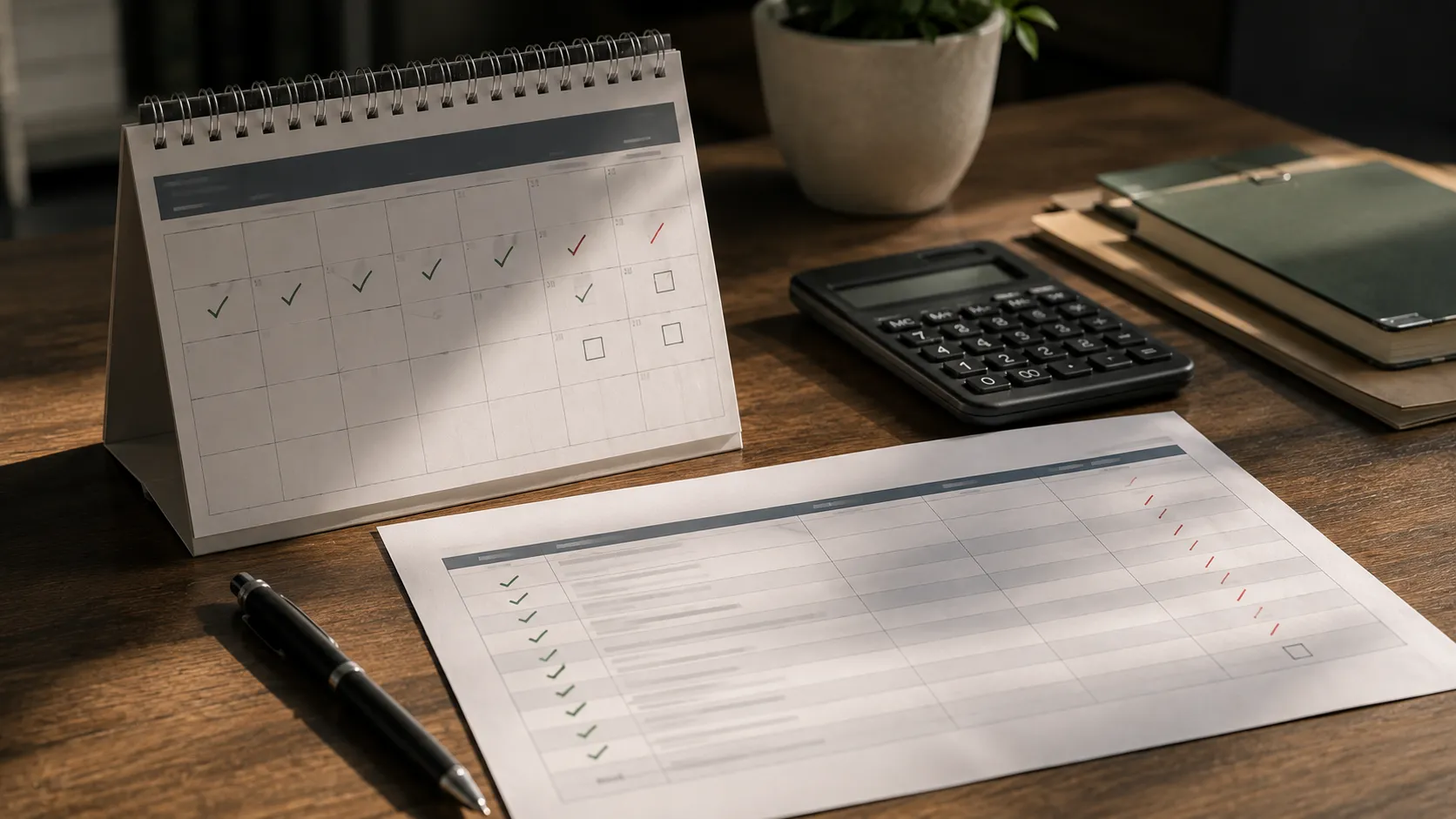 Calendario e piano di pagamento con alcune rate rimaste insolute
