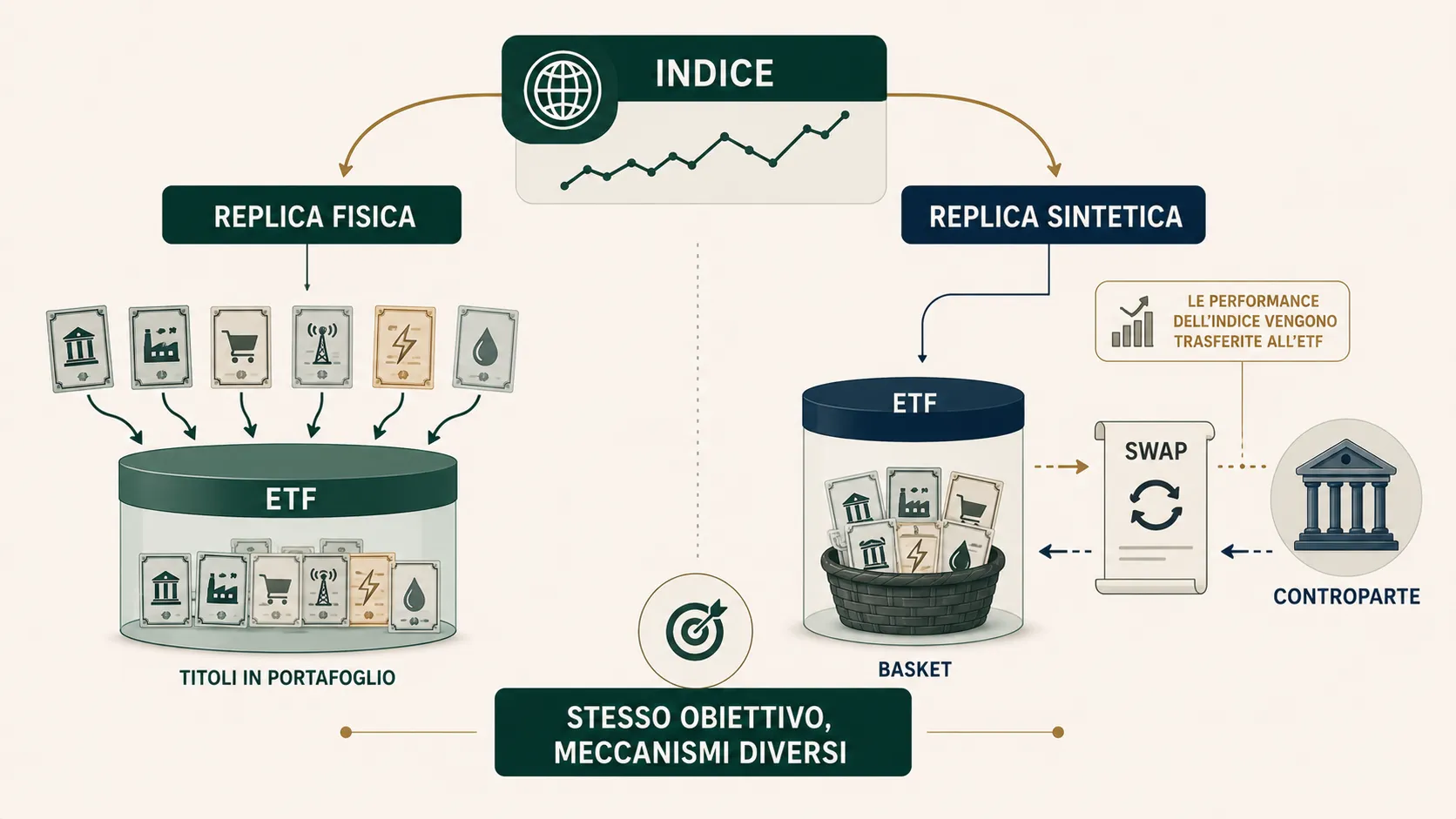 ETF a replica fisica o sintetica: cosa cambia davvero