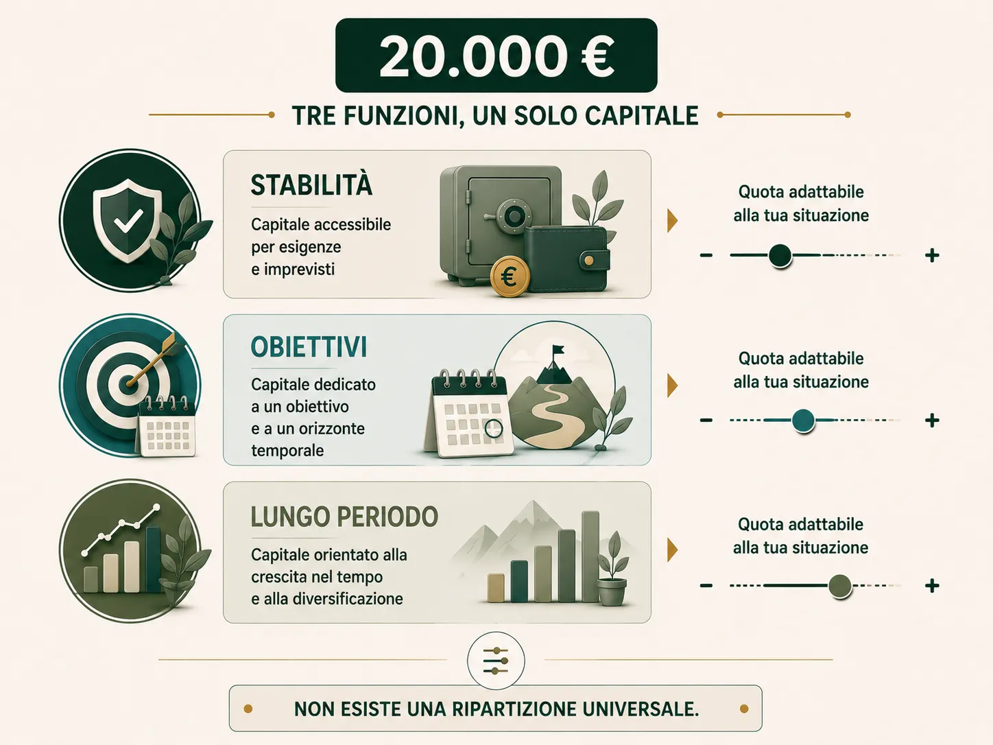 Tre funzioni del capitale: stabilità, obiettivi e lungo periodo