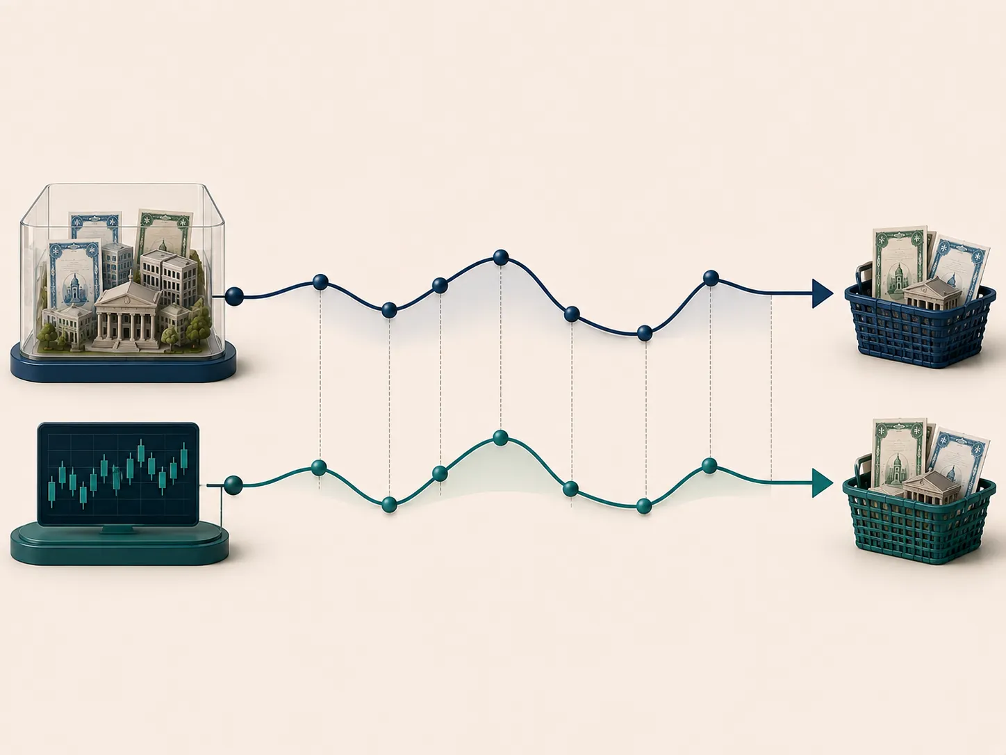 NAV, iNAV e prezzo di mercato di un ETF sono collegati ma non identici