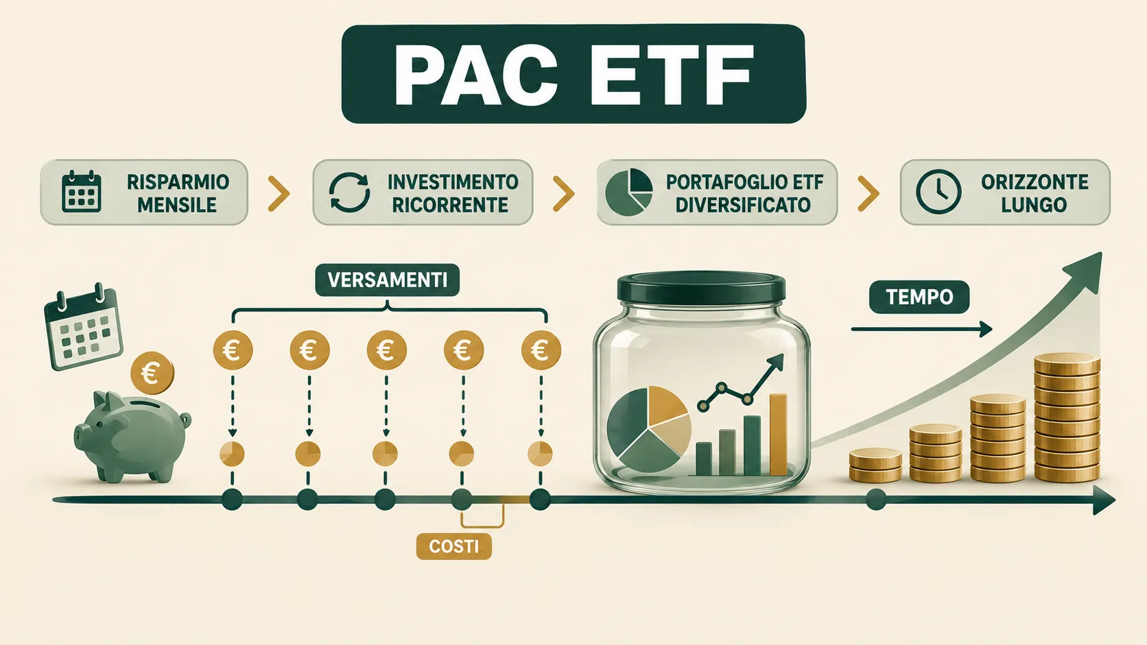 PAC ETF: costi, frequenza e come evitare rate inefficienti
