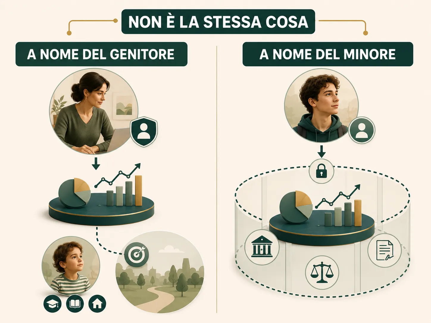 Confronto tra investimento intestato al genitore e investimento intestato direttamente al minore