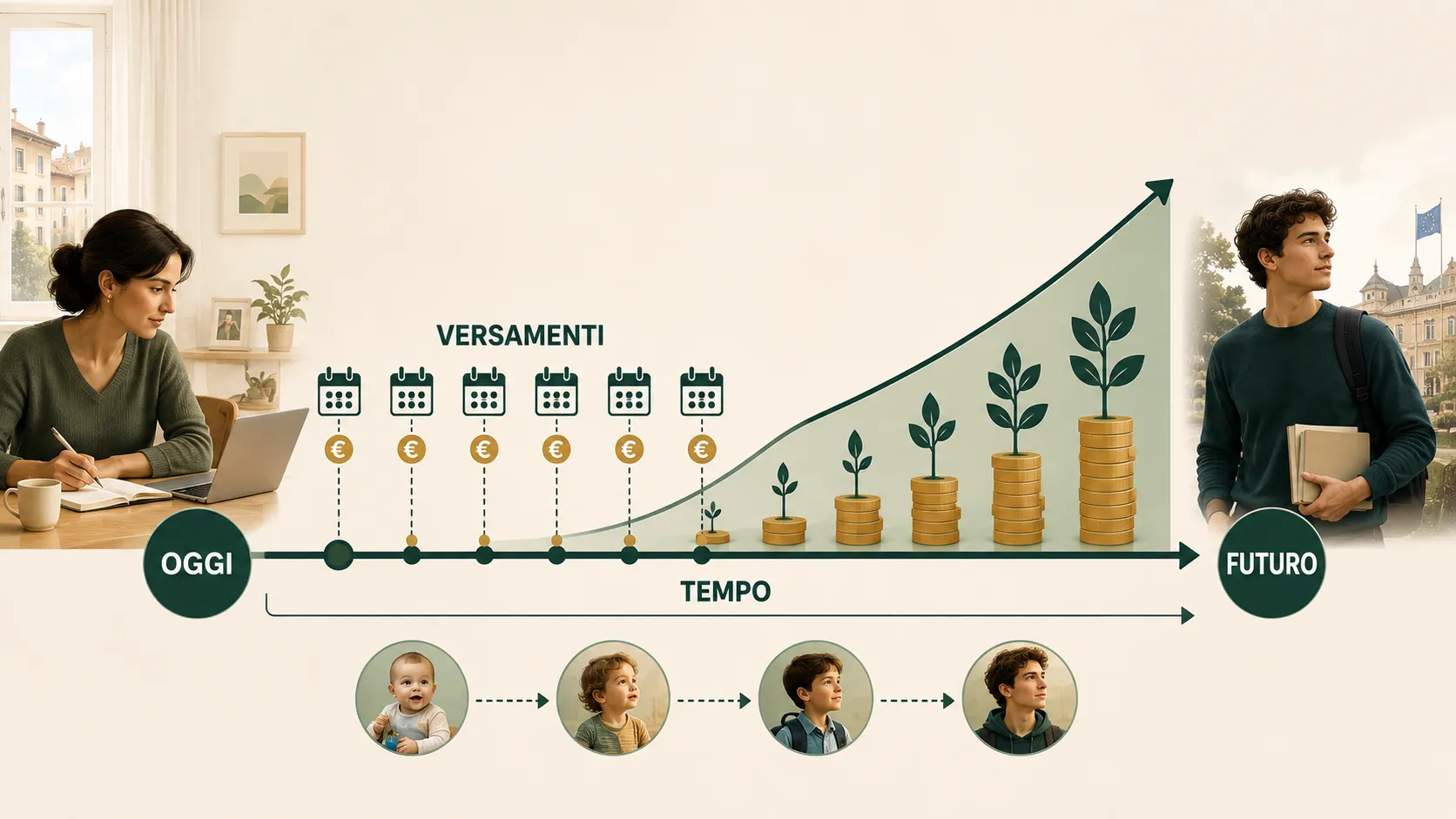 Piano di accumulo per figli: come investire per un minore