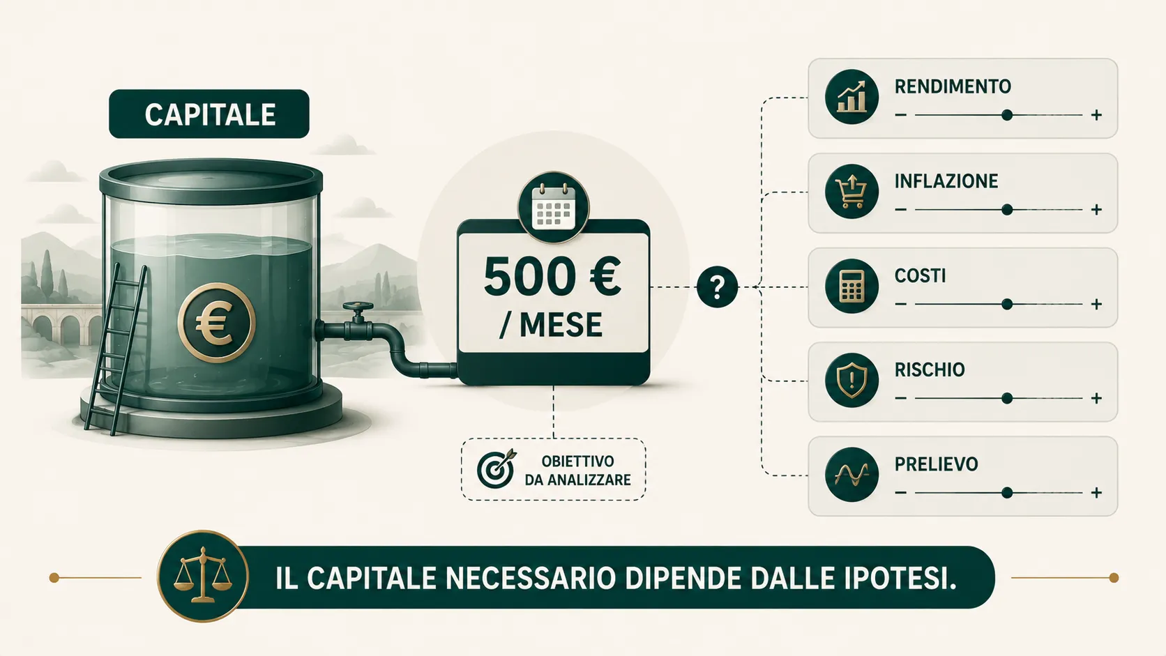 Quanto serve investire per ottenere 500 euro al mese?