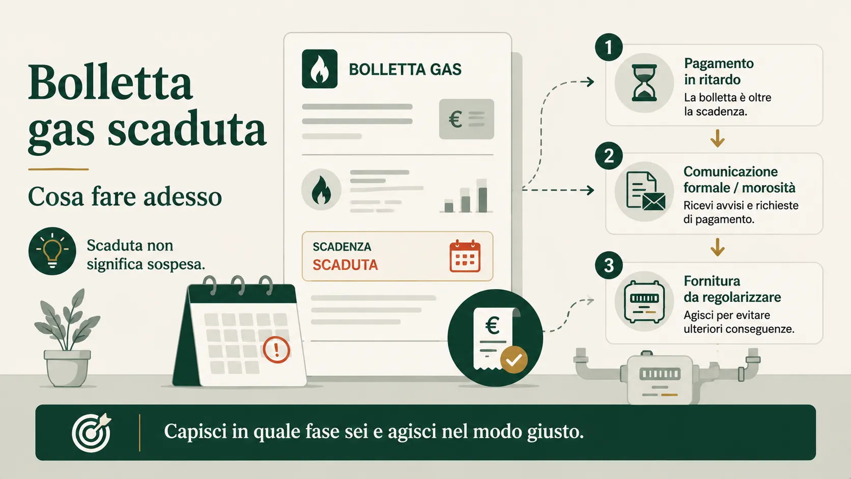 Bolletta gas scaduta: cosa succede dopo il mancato pagamento?
