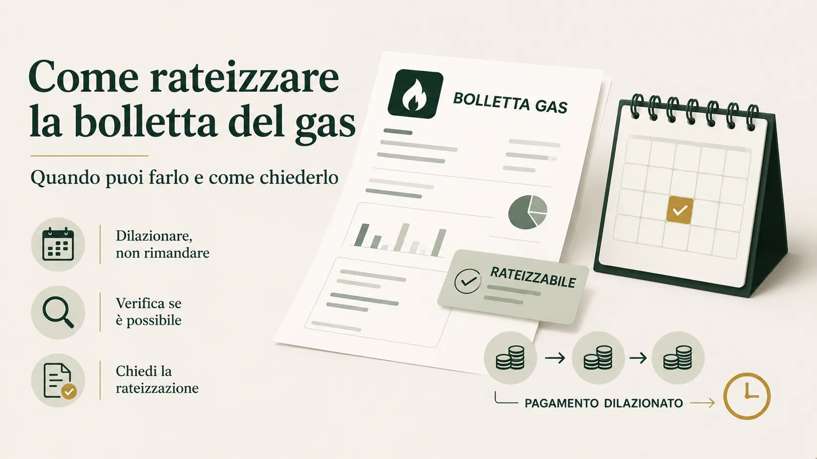 Rateizzare la bolletta gas: requisiti, rate e tempi