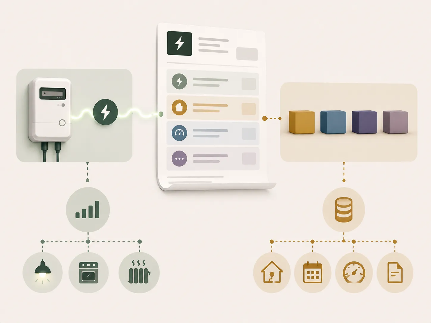 Schema visuale delle componenti legate ai consumi e dei costi che possono restare anche a consumo zero