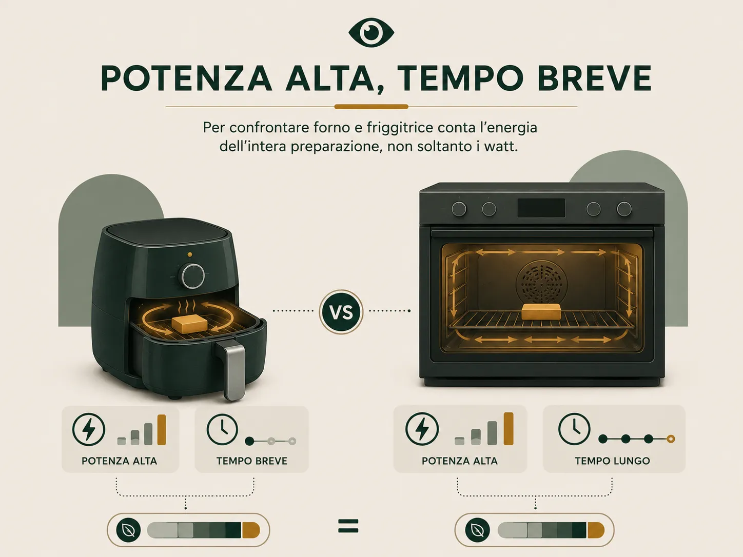 Confronto del consumo tra friggitrice ad aria e forno elettrico