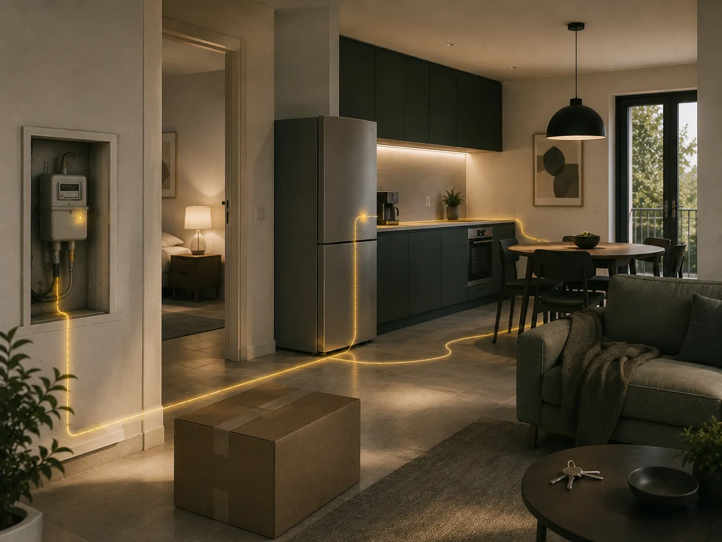 Una fornitura ancora attiva continua ad alimentare la casa mentre cambia l'intestatario
